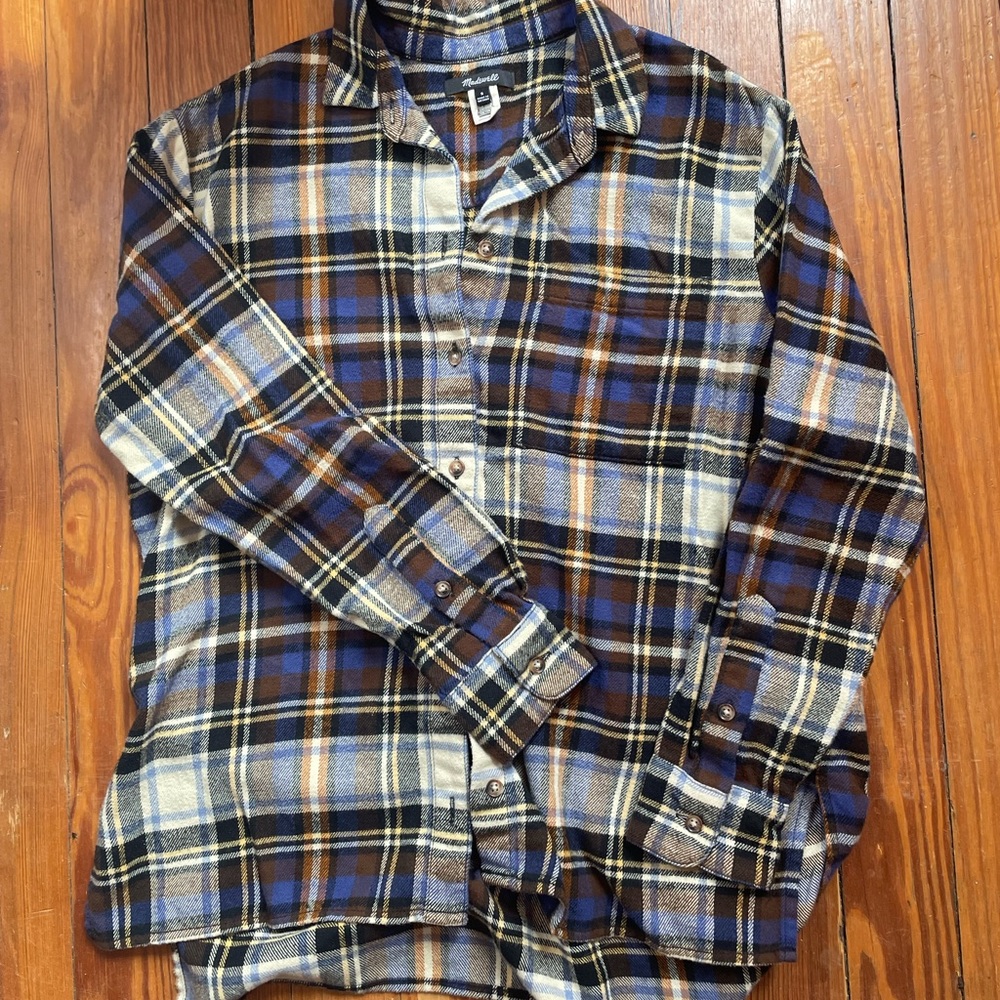 Madewell Flannel Oversized Ex-Boyfriend Shirt